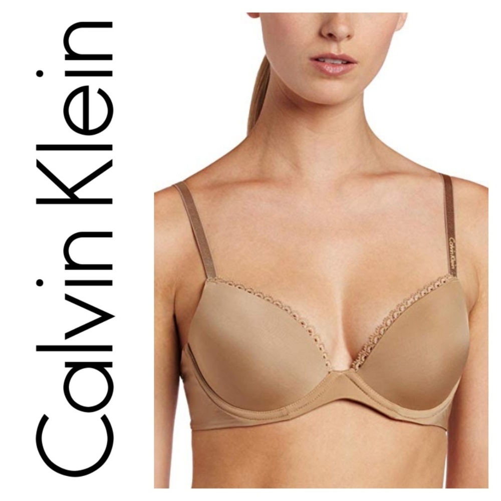 Calvin Klein Seductive Demi Comfort Bra in Dune